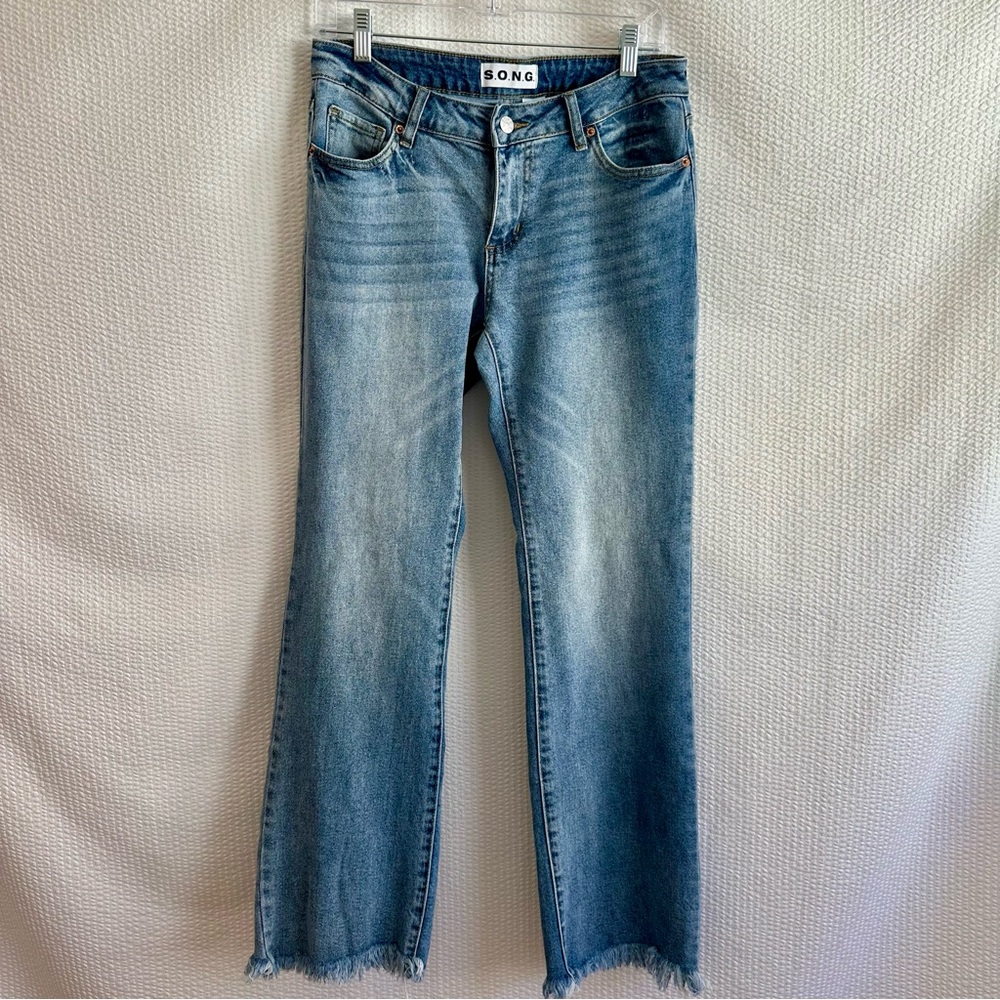 S.O.N.G. Blue Straight Leg Jeans Women's Size 9/29 Classic Mid Rise Denim Pants